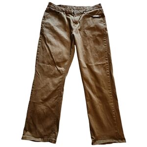 Izod Relaxed Fit Brown Jeans 38x30 Men’s Straight Leg Workwear Casual Pants